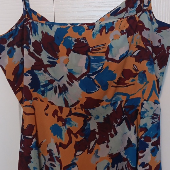 Prabal Gurung Ochre Floral Side RuffleRent The Runway Midi Dress Size 12 - Picture 11 of 15